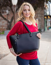 Tactica TT-PR-M1816-BK Contemporary Conceal Carry Purse Black Shoulder Ambidextrous Hand