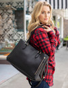 Tactica TT-PR-M1817-BK Elegant Protection Conceal Carry Purse Black Shoulder Ambidextrous Hand