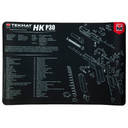 TekMat Orginal Mat, H&K P30, Cleaning Mat, Thermoplastic Surface Protects Gun From Scratching, 1/8 in Thick, 11 inx17 in, Tube Packaging, Black with White Lettering TEK-R17-HKP30