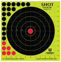 Triumph Systems 090010002 Shot Seeker Reactive Target Self-Adhesive Paper Black/Red/Yellow 10 in Bullseye Includes Pasters 10 Pk.