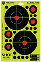 Triumph Systems 090041000 Shot Seeker Reactive Target Self-Adhesive Paper Black/Red/Yellow 6 in Bullseye Includes Pasters 5 Pack