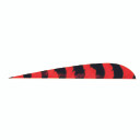 Trueflight Parabolic Feathers Barred Red 4 in LW 100 pk 1533