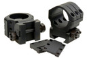 Warne 30mm Angle Eye 90 MOA Adjustable Picatinny-Style High Matte Black Scope Rings | AE30