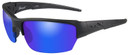 Wiley X CHSAI29 Saint Eye Protection Polarized Blue Mirror Lens Black Matte