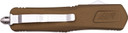 Great Lakes GLKMDSMTBRZ GLFA Medium 3.50 OTF Plain Steel Blade, Bronze Cerakote Aluminum Handle, Knife