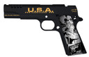 Auto-Ordnance 1911TCAC18 1911 Trump Fight Limited Edition 45 ACP 7+1 5 Stainless Match Grade Barrel, Black w/Gold Engraving Engraved/Ported/Serrated Black Cerakote Slide, Black Cerakote Stainless Steel Frame, Engraved Aluminum Grip, Pistol