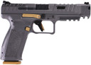 Canik HG6771TN SFx Rival 9mm Luger 10+1 5 Black Steel Barrel, Rival Gray Optic Cut/Serrated Steel Slide, Canik Grey Poly Frame w/Pic Rail, Rival Grey Poly Grip, Pistol