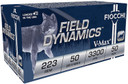 Fiocchi 223HVA20 Field Dynamics 223Rem 50gr V-Max 20 Per Box/10 Case