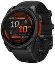 Garmin 0100290400 Fenix 8 47mm AMOLED  Gray Steel/Black Black Band AMOLED Display Compatible w/ iPhone/Android, Watch