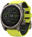 Garmin 0100290720 Fenix 8 Solar Yellow/Graphite Band Sunlight-Visible/Transflective MIP Display Compatible w/ iPhone/Android, Watch