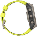 Garmin 0100290720 Fenix 8 Solar Yellow/Graphite Band Sunlight-Visible/Transflective MIP Display Compatible w/ iPhone/Android, Watch