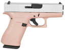Glock UX4350204RGFCSS G43 Sub-Compact Frame 9mm Luger 10+1 3.41 Black GMB Barrel, Crushed Silver Serrated Steel Slide, Rose Gold Poly Frame w/Beavertail, Textured Poly Grip, Ambi, Pistol