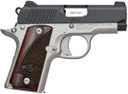 Kimber 3300206 Micro Two-Tone NS 380 ACP 7+1 2.75 Stainless Match Grade Barrel, Matte Black Serrated Stainless Steel Slide, Brush Polished Aluminum Frame w/Beavertail, Rosewood Checkered Grip, Pistol