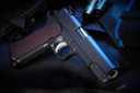 Nighthawk BULL Pistol, 9mm, 5 in Match Grade Bull, Tritium/Heinie Straight Eight Ledge, Black Nitride, 10 Rds