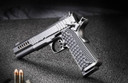 Nighthawk Chairman Pistol, 9mm, 6 in Match Grade Crowned, Gold Bead/Adjustable, DLC, 10 Rds