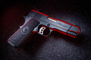 Nighthawk Falcon Commander Pistol, 9mm, 4.25 in Match Grade, Tritium/Heinie Straight Eight Ledge, Black Nitride, 10 Rds