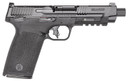 Smith & Wesson 14378 M&P 5.7 Full Size Frame 5.7x28mm 22+1 5 Black Armornite Threaded Tempo System Barrel, Black Optic Ready/Serrated Stainless Steel Slide, Black Poly Frame w/Pic Rail, Poly Grip, Includes Case & 4 Mags, Pistol