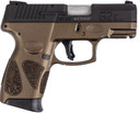 Taurus 1G2C93112L G2C Compact Frame 9mm Luger 12+1 3.26 in Matte Stainless Matte Black Alloy Steel Slide Bronze