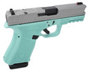 Black Rain Ordnance FL9MMTIFFSM Frontline Compact Frame 9mm Luger 15+1 4 Black Nitride Steel Barrel, Satin Optic Ready/Serrated Stainless Steel Slide, Robin Egg Blue Cerakote Poly Frame w/Pic Rail Textured, Black Poly Grip, Pistol