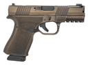 Black Rain Ordnance FLP9MMBB Frontline+ Compact Frame 9mm Luger 15+1 4 Black Nitride Ported Steel Barrel, Burnt Bronze Battleworn Optic Ready/Ported/Serrated Stainless Steel Slide, Burnt Bronze Battleworn Poly Frame w/Pic Rail & Grip, Pistol