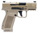 Canik HG7882DN Mete MC9L Sub-Compact Frame 9mm Luger 17+1 3.18 Black Steel Barrel, Flat Dark Earth Nitride Serrated Steel Slide, Flat Dark Earth Poly Frame w/Pic Rail, Interchangeable Backstrap Grip, Pistol