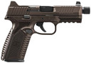 FN 66-101953 510 Tactical 10mm 22+1 4.71 Black Steel Threaded Barrel, Bronze PVD Optic Cut/Serrated Stainless Steel Slide & Poly Frame w/Pic Rail, Interchangeable Backstrap Grip, Pistol