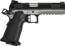 Great Lakes GL1911DS9FSSSRK Synergy 1911 DS 9mm Luger 20+1 5 Stainless Match Grade Barrel, Black Cerakote Optic Cut/Serrated Stainless Steel Slide, Cerakote Stainless Steel Frame w/Pic Rail, Textured Grip, Pistol