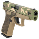 Glock PA4850204-EXPHUNT G48 Gen5 Slim Compact Frame 9mm Luger 10+1 4.17 Black GMB Barrel, Camo Cerakote Steel Serrated Slide, Coyote Tan Cerakote Poly Frame w/Beavertail, Pistol