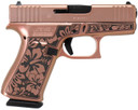 Glock UI4350204NHIBCHIM G43 Gen3 Sub-Compact Frame 9mm Luger 6+1 3.41 Black Steel Barrel, Chimera Cerakote Serrated Steel Slide, Chimera w/Hibiscus Cerakote Poly Frame, USA Made, Pistol