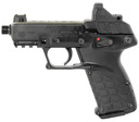 Kel-Tec P17GRNBLKOPTIC P17 w/Optic Bundle Sports South Exclusive, Compact Frame 22 LR 16+1 3.80 Black Steel Barrel, OD Green Cerakote Serrated Steel Slide, Black Poly Frame w/Pic Rail, Textured Grip, Viridian RFX-11 Green Dot, Pistol