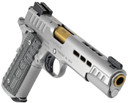 Kimber 3000420CA Rapide Dawn *CA/MA Compliant 9mm Luger 9+1 5 Gold TiN Stainless Steel Barrel, Lightening Cut/Serrated Stainless Steel Slide, Stainless Steel Frame w/Beavertail, Black & Gray G10 Grip, Pistol