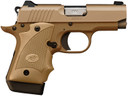 Kimber 3300247 Micro 9 Micro Frame 9mm Luger 7+1 3.15 Stainless Match Grade Barrel, KimPro II Desert Tan Serrated Stainless Steel Slide, KimPro II Desert Tan Aluminum Frame w/Beavertail, Desert Tan Grip, Pistol