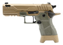 Oa Defense OA2311CPROPLSHDSPRT17 2311 Pro Plus w/Kit Compact Frame 9mm Luger 17+1 4.25 Blk DLC Ported BBL, High Desert Lightening Cut/Optic Cut/Serrated Stainless  Slide, High Desert Alum Frame w/Pic Rail, Sage Metal Module Grip, 5 Ma, Pistol