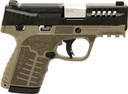 Savage 67055 Stance XR Micro Frame 9mm Luger 13+1 3.20 Stainless Steel Barrel, Black Nitride Ported/Serrated Stainless Steel Slide, Flat Dark Earth Stainless Steel Frame w/Pic Rail, FDE GFN Grip, Ambi, Pistol