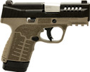 Savage 67064 Stance XR Micro Frame 9mm Luger 13+1 3.20 Stainless Steel Barrel, Black Nitride Ported/Serrated Stainless Steel Slide, Flat Dark Earth Stainless Steel Frame w/Pic Rail, FDE GFN Grip, Ambi, Pistol