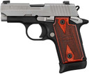 Sig Sauer 238380TXR3 P238 Micro-Compact Frame 380 ACP 6+1/7+1 2.70 Black Nitride Carbon Steel Barrel, Bead Blasted Serrated Stainless Steel Slide, Black Aluminum Frame w/Beavertail, Checkered Rosewood Grip, Pistol