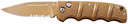 Boker 01KALS103 Kalashnikov 3.35 Spear Point Plain/Serrated Desert D2 Steel Blade Aluminum Handle, Knife
