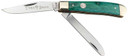 Boker 110829 Trapper 2.0 Clip Point/Spey Plain D2 Steel Blade Smooth Green Bone Handle