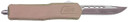 Great Lakes GLKMDSMTFDE GLFA Medium 3.50 OTF Plain Steel Blade, Flat Dark Earth Cerakote Aluminum Handle, Knife
