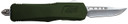 Great Lakes GLKMDSMTODG GLFA Medium 3.50 OTF Plain Steel Blade, OD Green Cerakote Aluminum Handle, Knife
