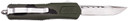 Great Lakes GLKMDSMTPGRN GLFA Medium 3.50 OTF Plain Steel Blade, Pursuit Green Camo Aluminum Handle, Knife