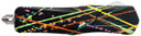 Great Lakes GLKMDSMTSBLK GLFA Medium 3.50 OTF Plain Steel Blade, Black Spatter Cerakote Aluminum Handle, Knife