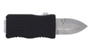 Schrade 1135969 Uproar Automatic Mini 1.90 OTF Dagger Plain Satin D2 Steel Blade, Black Textured Aluminum Handle, Knife