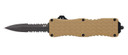 Schrade 1159305 Uproar Automatic 3 OTF Dagger Part Serrated Black Oxide D2 Steel Blade, Flat Dark Earth Textured Aluminum Handle, Knife
