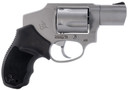 Taurus 2-650129 650 Small 357 Mag 38/Special +P 5 Shot 2 Stainless Steel Barrel, Cylinder & Frame, Black Rubber Grip, Transfer Bar Safety, Concealed Hammer, Revolver
