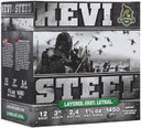 HEVI-Shot HS60024 HEVI-Steel Waterfowl 12Gauge 3 1 3/8oz 2/4Shot 25 Per Box/10 Case, Shotshell Steel Loads