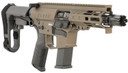 CMMG 45A150F-MB Banshee MKG 45 ACP 13+1 5" Satin Black Cerakote Medium Taper Threaded BBL, EML 4" M-LOK Handguard, Midnight Bronze Cerakote Alum Pic Rail Rcvr, Black Polymer 6 Position Rip Brace, CMMG Zeroed Grip,Tactical Pistols