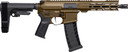 CMMG 94A860F-MB Banshee MK4 9mm Luger 30+1 8" Satin Black Cerakote Medium Taper Threaded BBL, EML 7" M-LOK Handguard, Midnight Bronze Cerakote Alum Pic Rail Rcvr, Black Polymer 6 Position Rip Brace, CMMG Zeroed Grip,Tactical Pistols