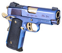 Girsan 391037 MC1911SC Compact Frame 45 ACP 7+1 3.40" Polished Gold PVD Steel BBL, Blue Gem PVD Optic Ready/Serr Stainless Slide, Blue Gem PVD w/Gold Controls Alum Frame w/Beavertail, Black Polymer Grip,Pistol