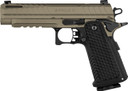 Live Free Armory LFAPF71206P Apollo 11 Full Size Frame 9mm Luger 17+1 4.90" Stainless Ported BBL, Elite FDE Cerakote Optic Cut/Serr Stainless Slide & Steel Frame w/Beavertail & Pic Rail, Aggressive Texture Grip,Pistol